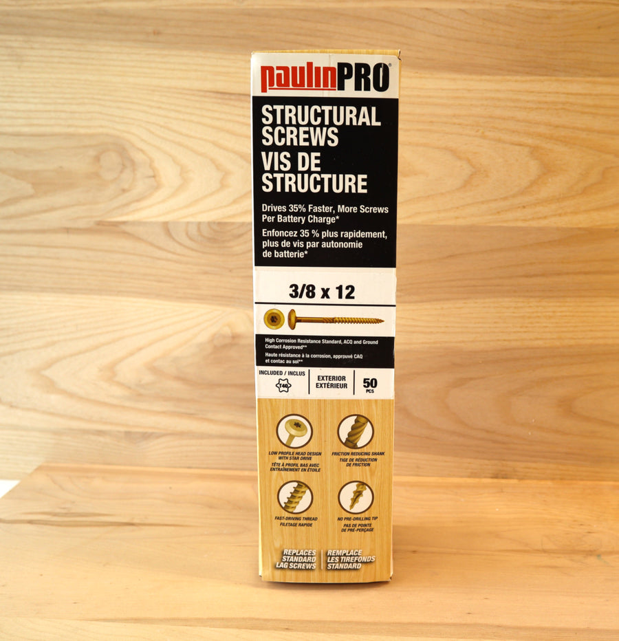 Structural Screws Truss Head Gold Epoxy (3/8" x 12") #621574