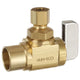 dahl Valve - Supply Stop - 1/2 Female Solder x 1/4 OD Comp, Angle, Brass, Lead-Free