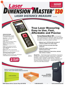 Laser Dimension Master 130- Laser Distance Measure