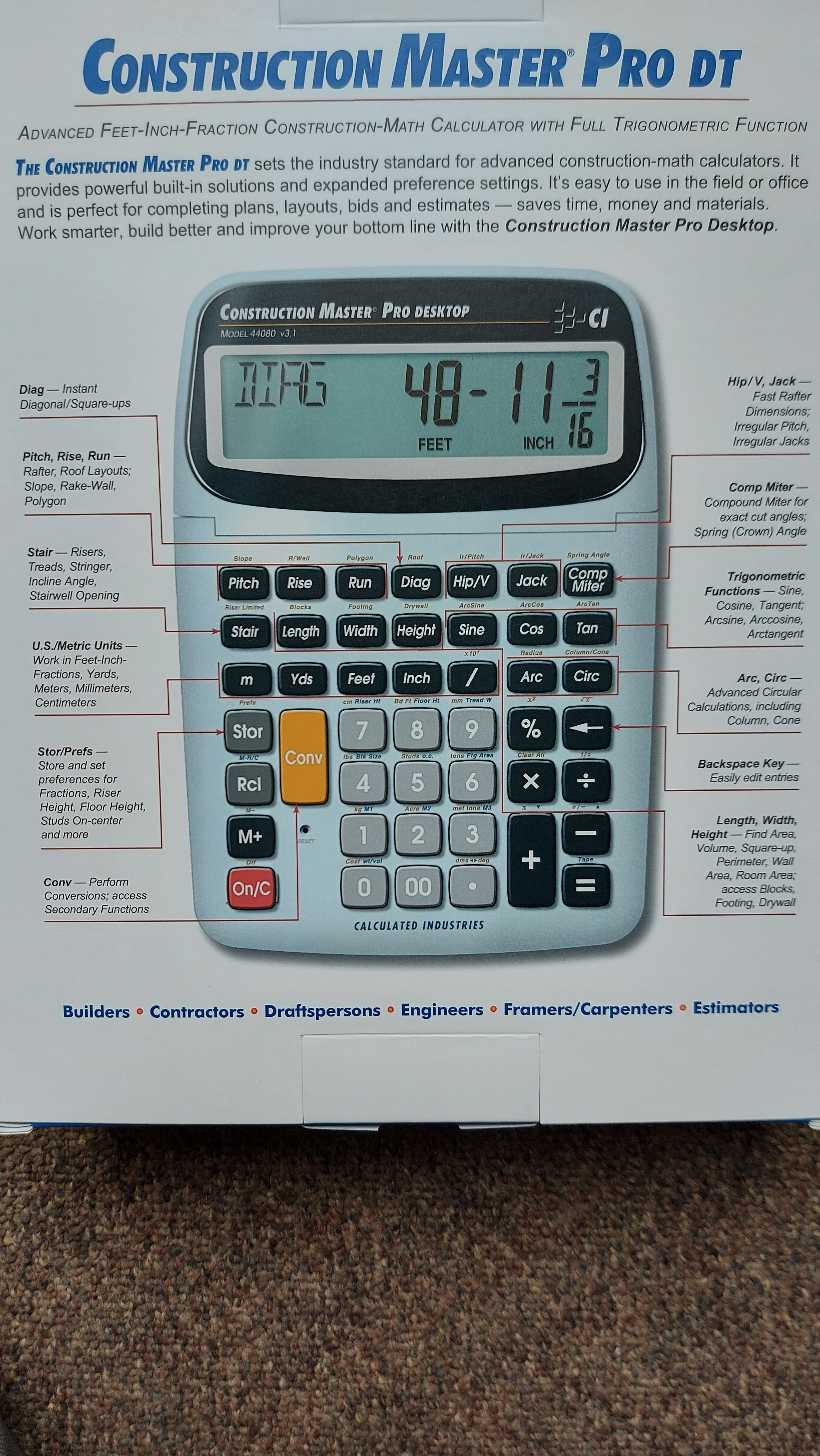 Construction Master Pro Desk Top Version 44080